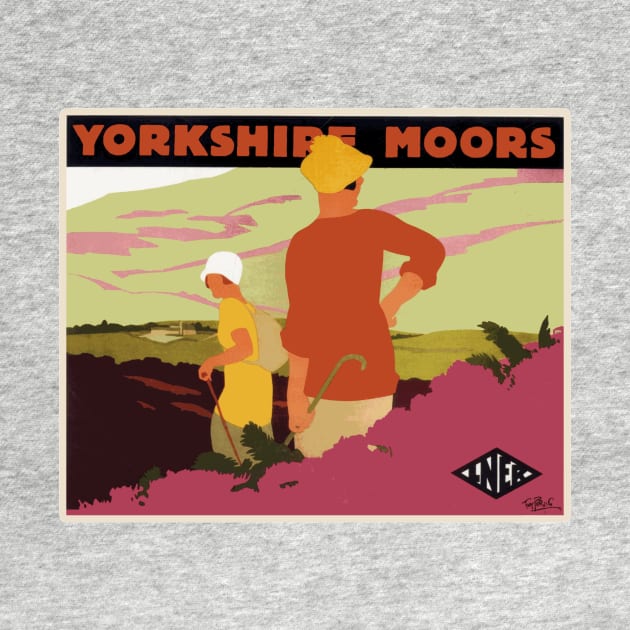 Vintage British Travel Poster: The Yorkshire Moors by Naves